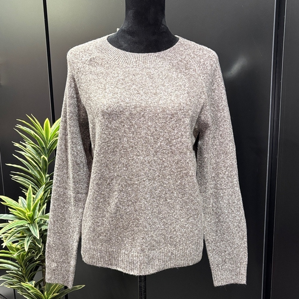 Permanent Wool Blend Pullover Sweater,rib knit cuff/waist/neck,soft winter warm